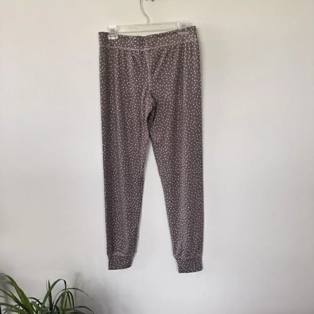 PJ Salvage Women's Dotted Soft Pajama Jogger Pants Grey S‎
